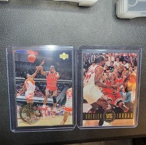 2 Michael Jordan Basketball Cards NM